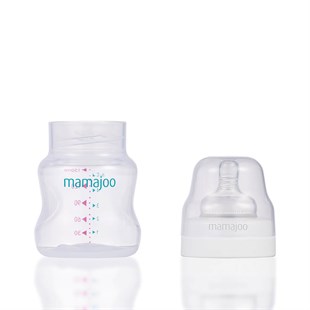 Mamajoo Silver Biberon 150 ml & Kulplu Eğitici Bardak 270 ml / Powder Pink