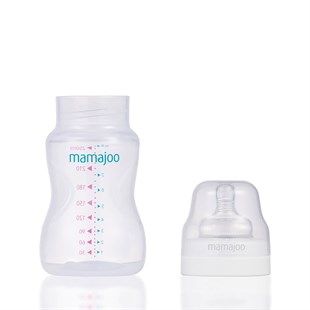 Mamajoo Silver Biberon 250ml & Kulplu Eğitici Bardak 270ml / Powder Pink